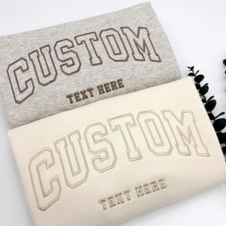 Sudadera Con Letras Universitarias Bordadas A Medida: Sudadera Retro Extragrande - miscalcetinescaramx