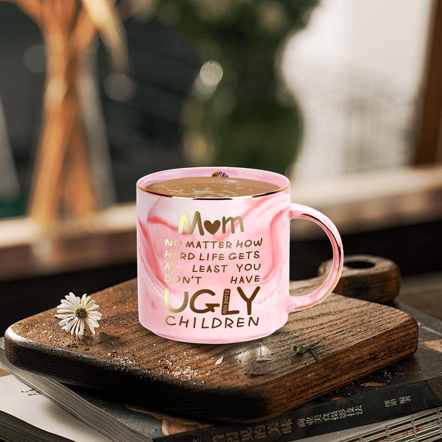 Regalos Para El Día De La Madre: Taza De Café De 355 Ml Para Mamá De Parte De Su Hija O Hijo. Regalo De Cumpleaños Único Para Mamá Y Esposa De Parte De Su Esposo. Divertido Regalo De Aniversario De Jubilación Para El Día De La Madre. - miscalcetinescaramx