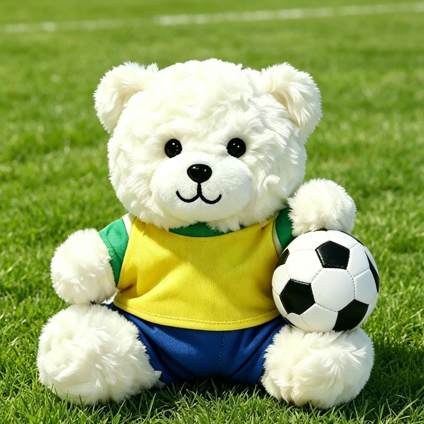 Muñeco de peluche de oso de fútbol personalizado, lindo equipo de fútbol, ​​oso de peluche, regalo de recuerdo para fanáticos - miscalcetinescaramx