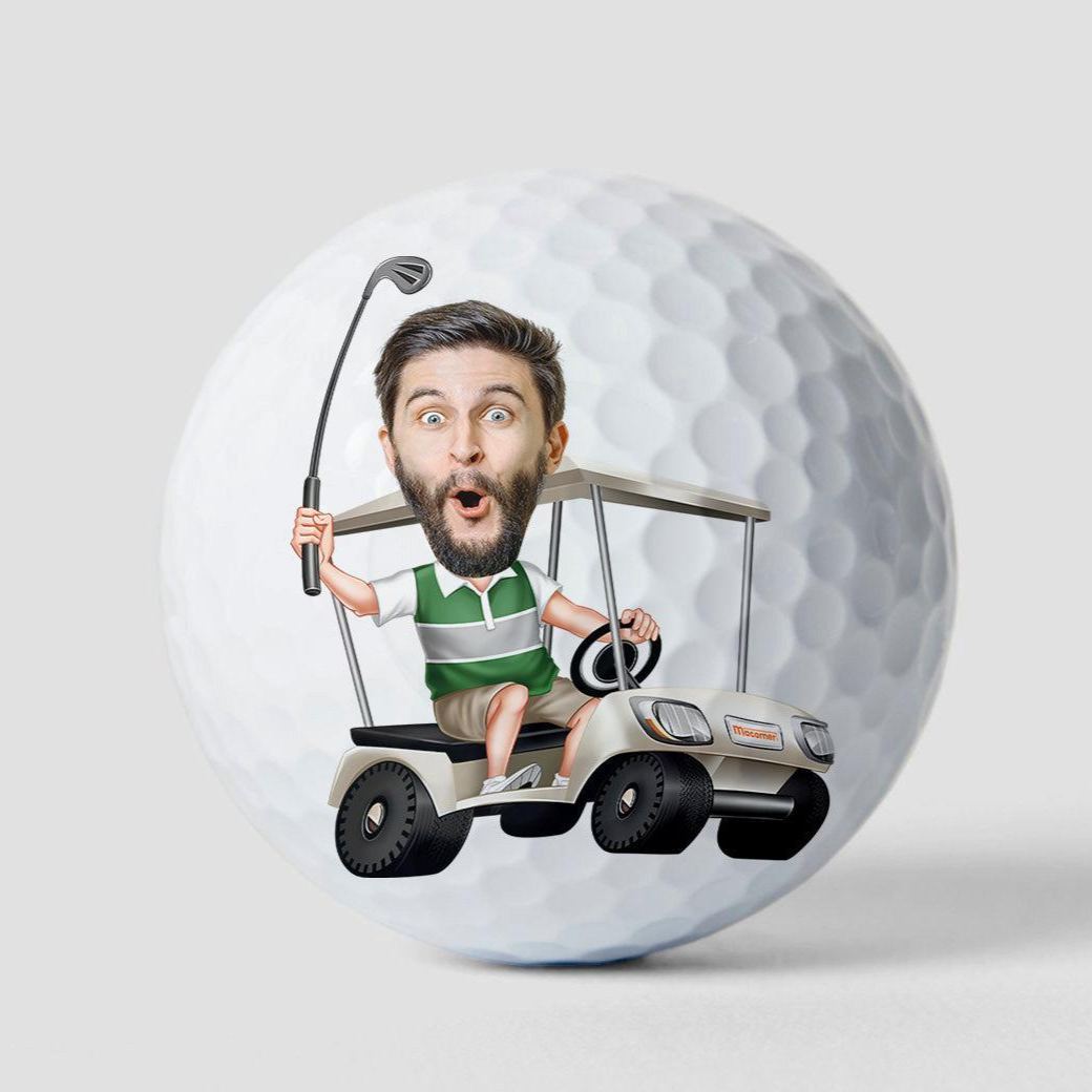 Si lo encuentra, presione mejor que el nombre personalizado. Divertido: foto personalizada de la pelota de golf. - miscalcetinescaramx