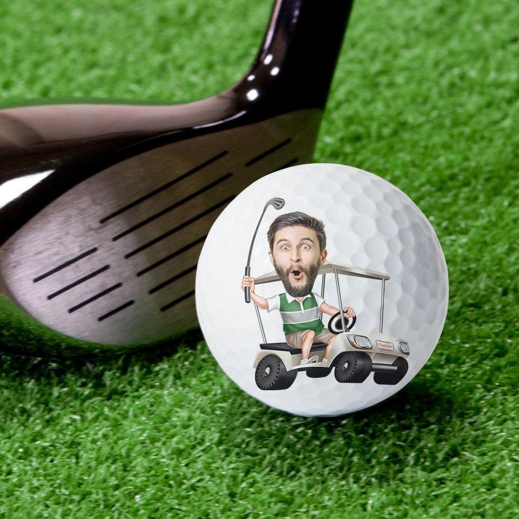 Si lo encuentra, presione mejor que el nombre personalizado. Divertido: foto personalizada de la pelota de golf. - miscalcetinescaramx