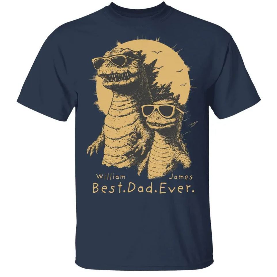 Camiseta personalizada con el mejor papá de todos los tiempos, Dadzilla, regalos del Día del Padre para papá, camiseta divertida para papá, camiseta fresca de dinosaurio para papá - miscalcetinescaramx