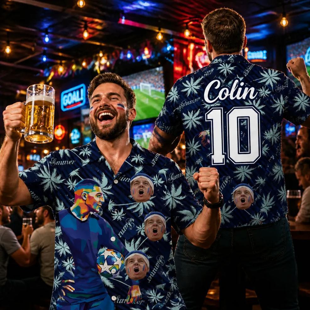 Camiseta Hawaiana Para Fanáticos Del Fútbol Global, Camiseta De Fútbol Retro, Camiseta De Playa Aloha Para Hombres, Estilo Deportivo De Vacaciones De Verano - miscalcetinescaramx