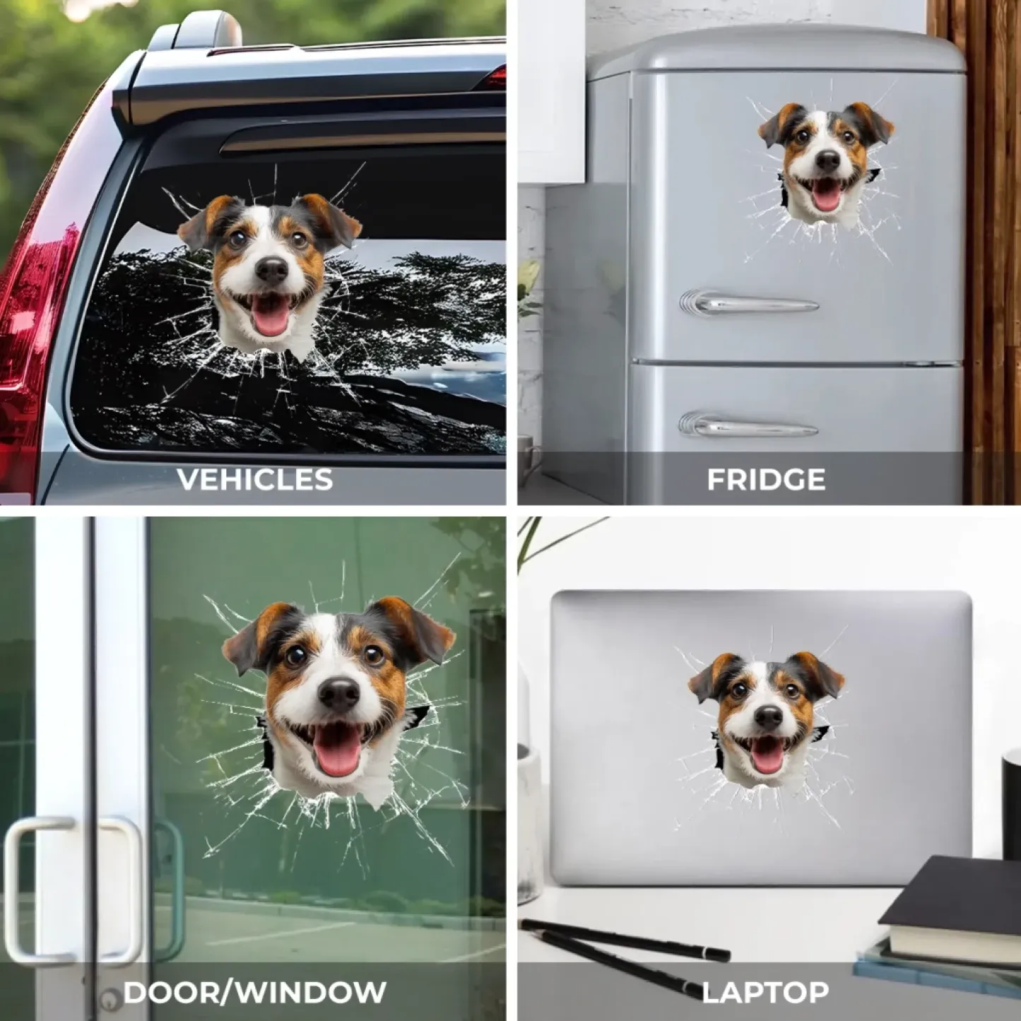 Calcomanía Con Foto Personalizada Para Autocaravana: Regalos De Cumpleaños Personalizados Para Amantes De Los Perros Y Los Gatos, Papás Y Mamás De Perros, Dueños De Gatos. ¡demasiado Genial Para Quedarse Dentro!