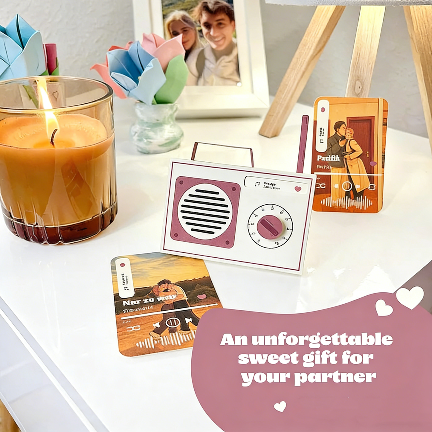 Tarjeta Personalizada Estilo Radio, Regalo De Aniversario Para Él, Regalo Personalizado, Regalo De Aniversario De Bodas Para Ella, Regalo De Cumpleaños Para Novia, Regalo Para Esposo, Regalo De Amor Romántico. - miscalcetinescaramx