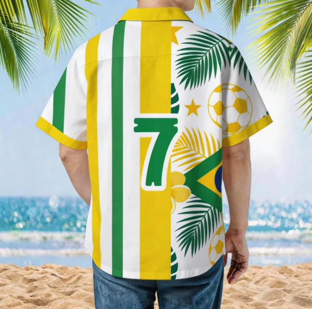 Camiseta Hawaiana Para Fanáticos Del Fútbol Global, Camiseta De Fútbol Retro, Camiseta De Playa Aloha Para Hombres, Estilo Deportivo De Vacaciones De Verano - miscalcetinescaramx