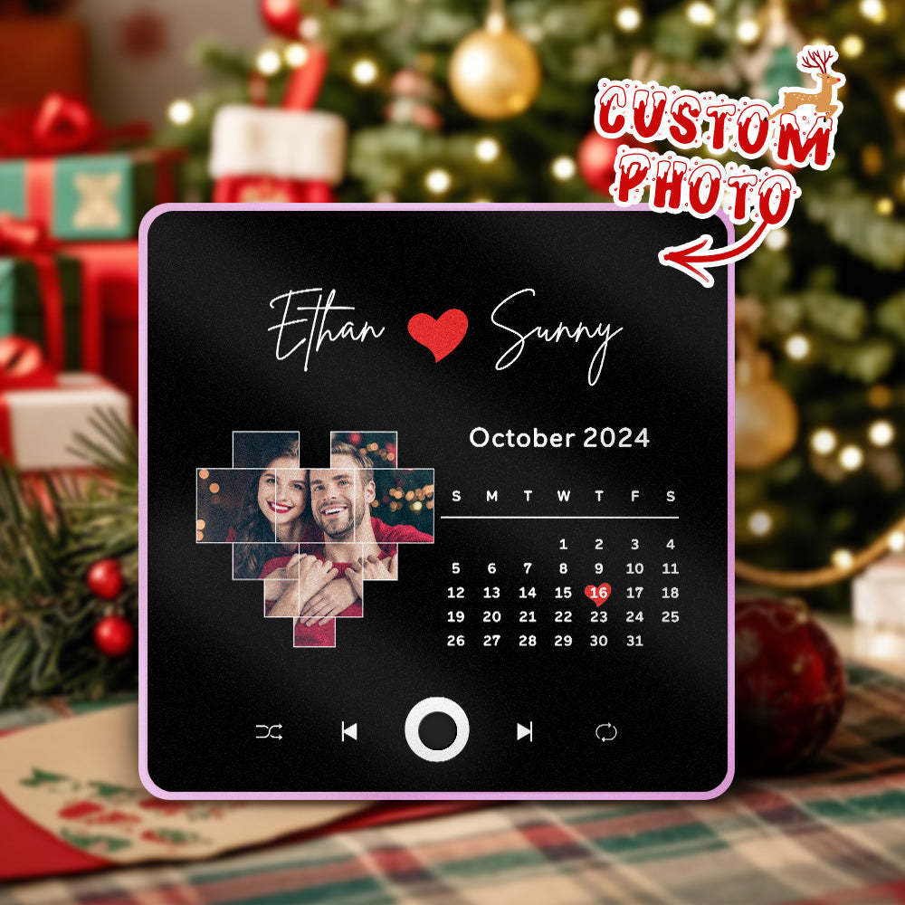 Imán De Nevera Personalizado Con Álbum De Fotos Y Música. Imán De Nevera Personalizado Para Móvil Con Música De Spotify. Regalos De Navidad Profesionales Para La Familia. - MyFaceSocksES