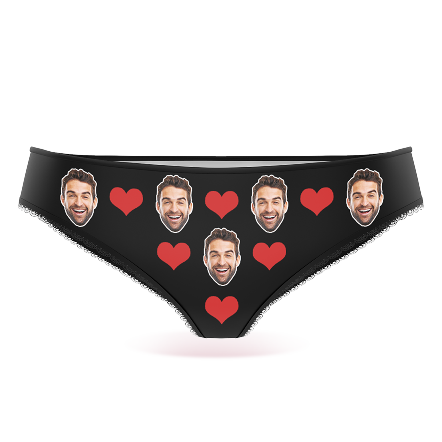 Couple Women's Custom Face Heart Panties Personalized LGBT Gifts - MyFaceSocksES