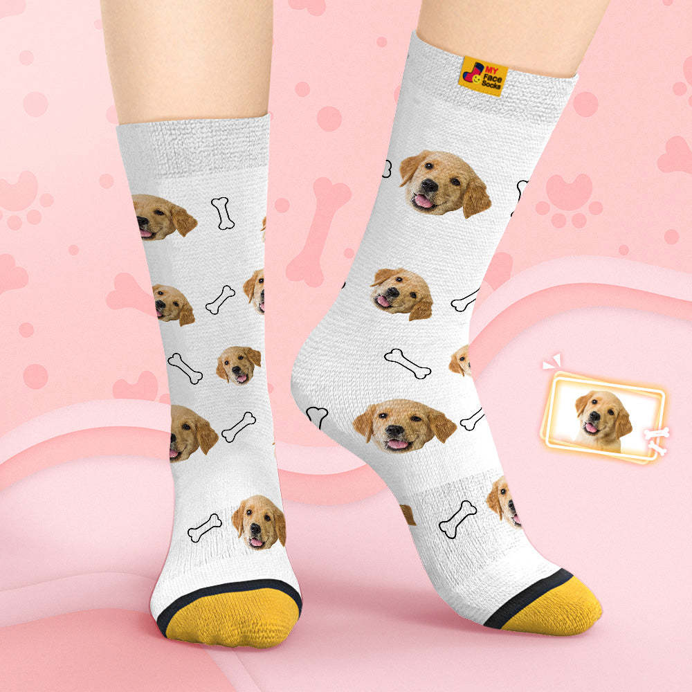 Calcetines De Cara Personalizados Calcetines Impresos Digitales 3d Personalizados Cara De Mascota De Mosaico - MyFaceSocksES