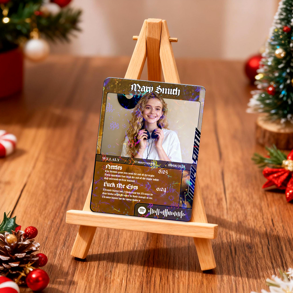 Tarjeta Musical Personalizada Para Parejas, Tarjeta Acrílica Personalizada Para San Valentín, Idea De Regalo, Tarjeta De Navidad. - MyFaceSocksES