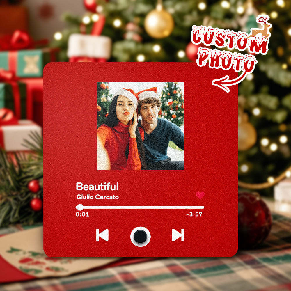 Imán De Nevera Personalizado Con Álbum De Fotos Y Música, Imán De Nevera Personalizado Para Teléfono Con Música De Spotify, Regalo De Navidad Profesional - MyFaceSocksES