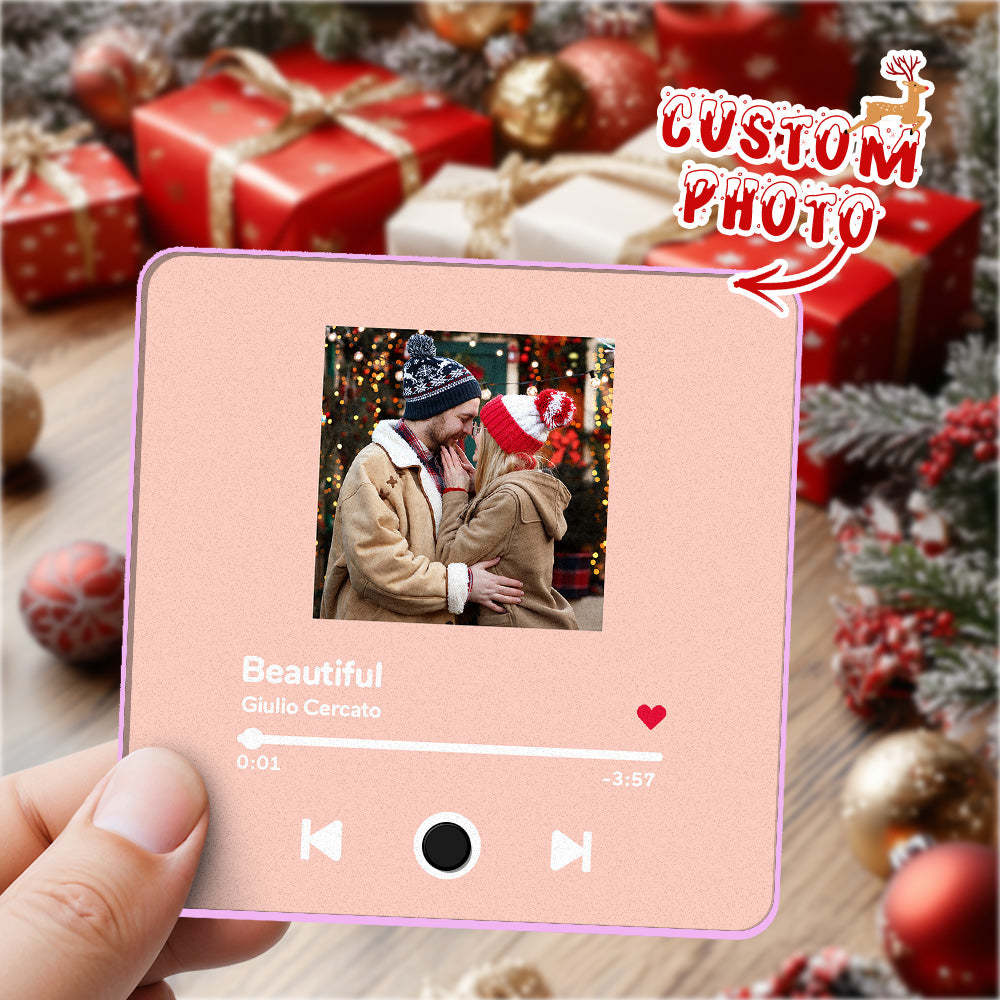 Imán De Nevera Personalizado Con Álbum De Fotos Y Música. Imán De Nevera Personalizado Para Móvil Con Música De Spotify. Regalos De Navidad Profesionales Para La Familia. - MyFaceSocksES