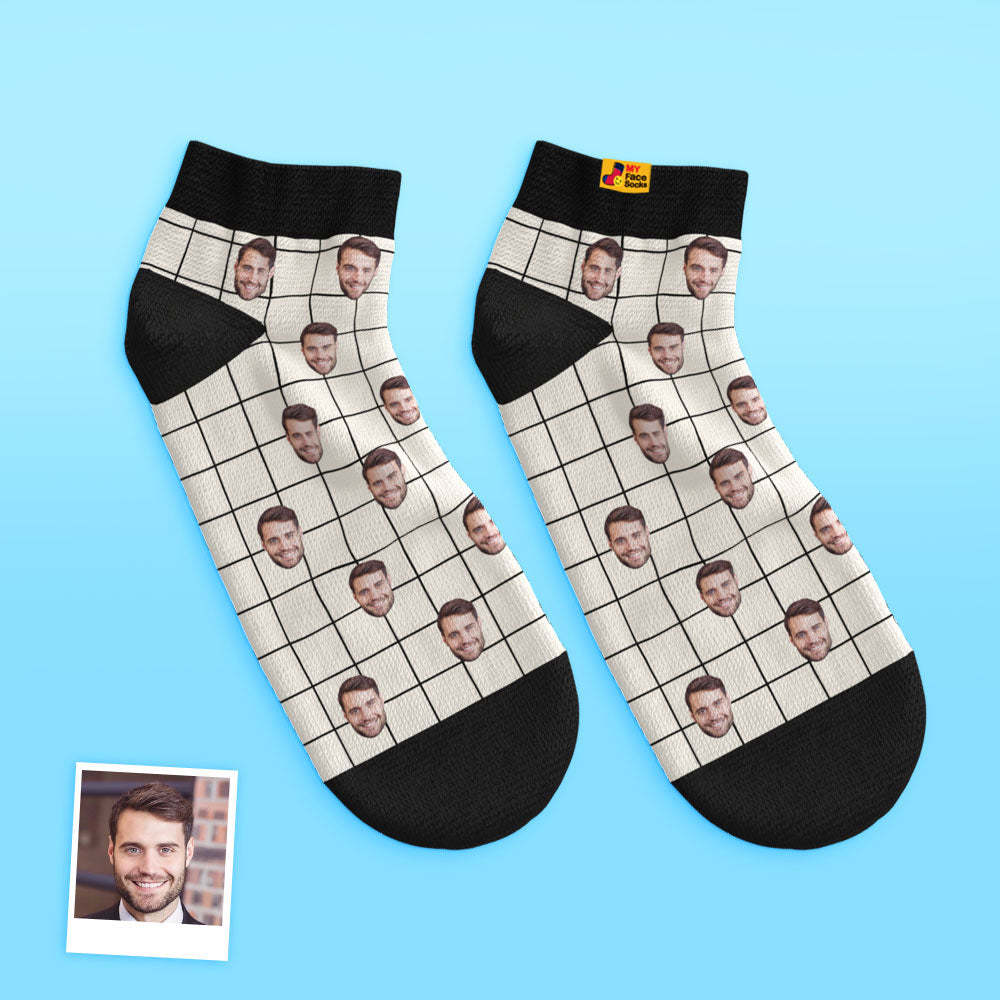 Calcetines Tobilleros De Corte Bajo Personalizados Calcetines Faciales Personalizados - MyFaceSocksES