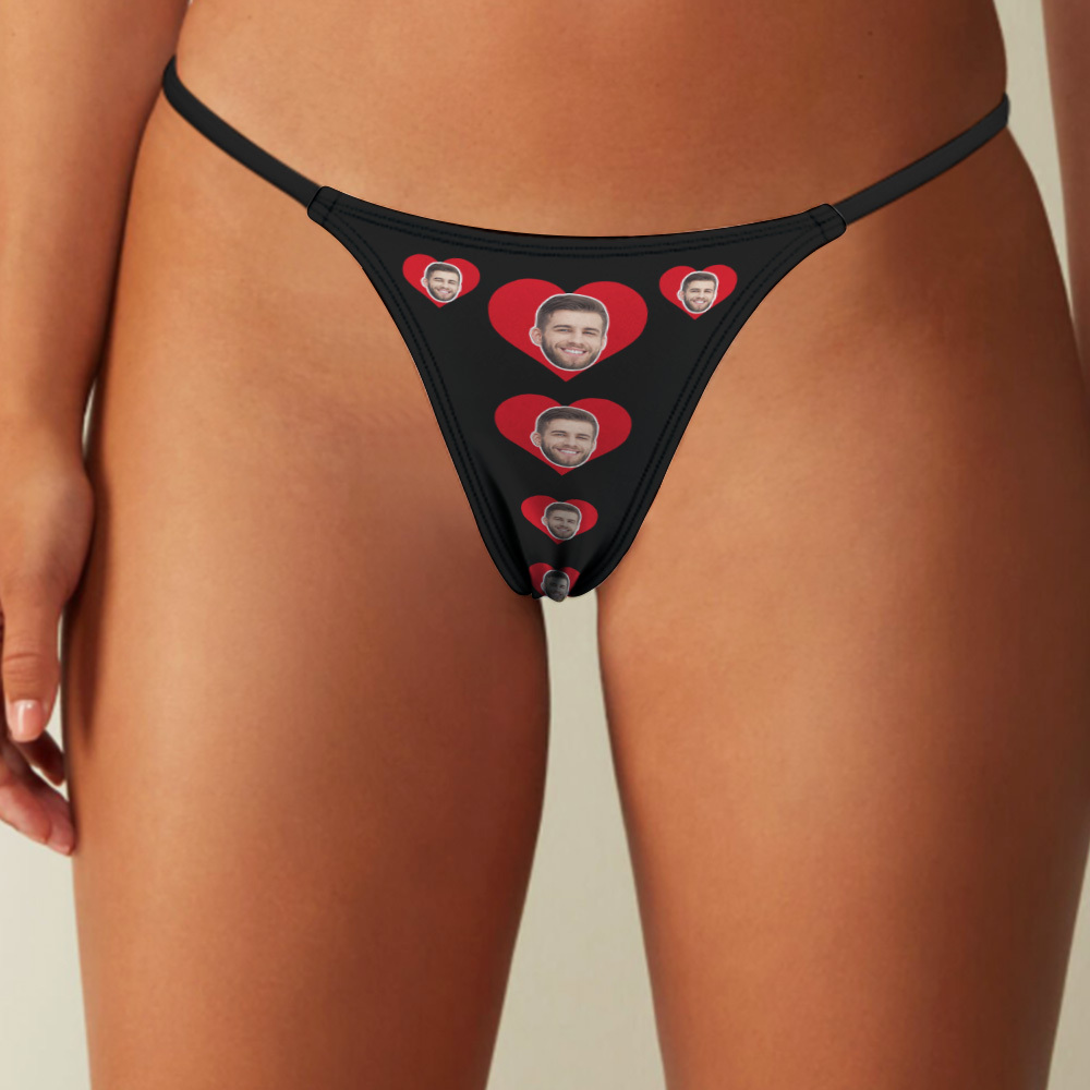 Tangas Personalizadas, Regalo De San Valentín, Bragas Con Foto De Cara, Ropa Interior Divertida, Calzoncillos, Tanga De Besos De Amor - MyFaceSocksES
