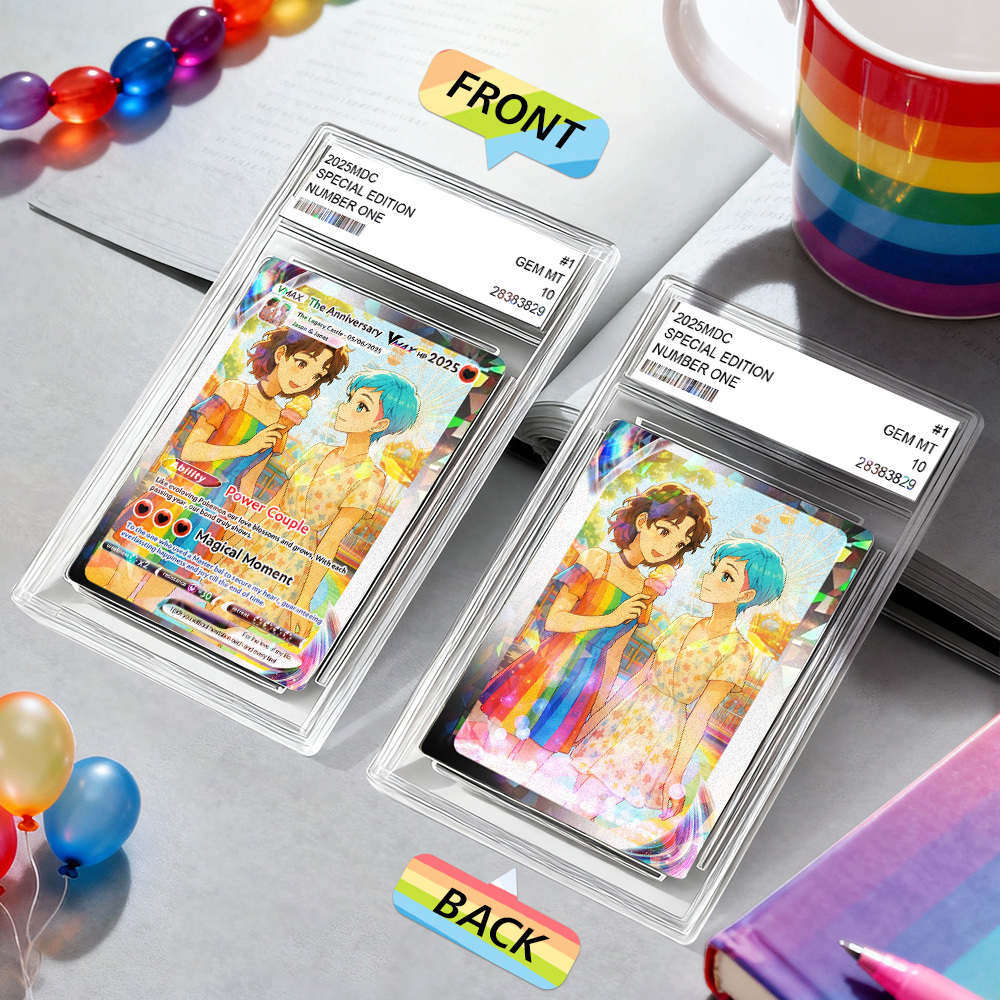 Tarjeta De Pareja Lgbt Personalizada Con Retrato De Cómic Personalizado, Tarjeta Coleccionable, Regalo De Navidad Para Él, Ella O Ellos. - MyFaceSocksES