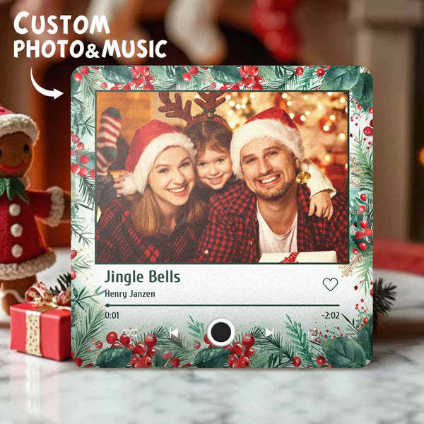 Imán De Nevera Personalizado Con Álbum De Fotos Y Música. Imán De Nevera Personalizado Para Móvil Con Música De Spotify. Regalos De Navidad Profesionales Para La Familia. - MyFaceSocksES