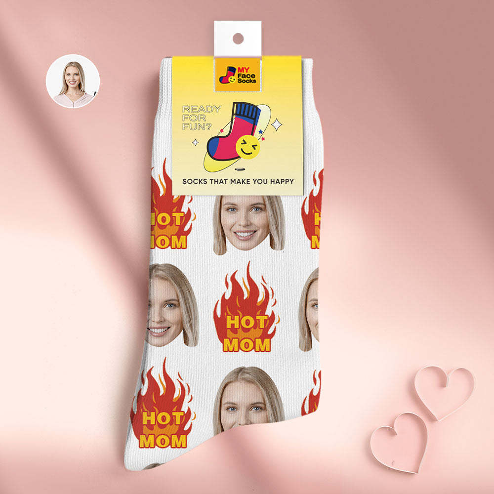 La Cara Personalizada Pega Los Calcetines Impresos Digitales 3d De Los Regalos Sorpresa Personalizados Para Hot Mama - MyFaceSocksES