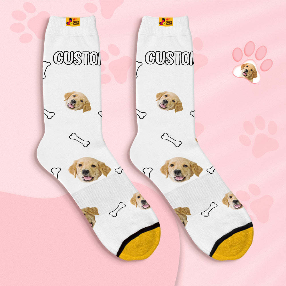 Calcetines De Cara Personalizados Calcetines Impresos Digitales 3d Personalizados Cara De Mascota De Mosaico - MyFaceSocksES