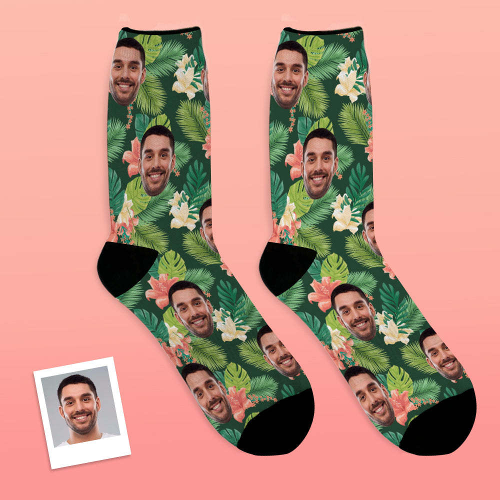 Calcetines Faciales Personalizados Agregue Imágenes Y Nombre Calcetines Suaves Transpirables De Verano - MyFaceSocksES