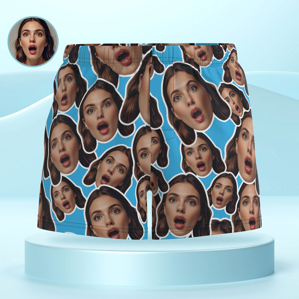 Custom Face Mash Multicolor Boxer Shorts Cintura Personalizada Ropa Interior Casual San Valentín Para Él - MyFaceSocksES