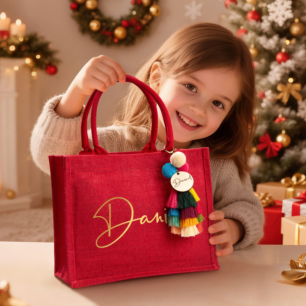 Bolsas De Regalo Y Dijes Personalizados: Bolsas De Regalo Navideñas Personalizadas Con Nombre, Bolsas Para Nochebuena Y Bolsas De Regalo Navideñas Para Familiares Y Amigos.