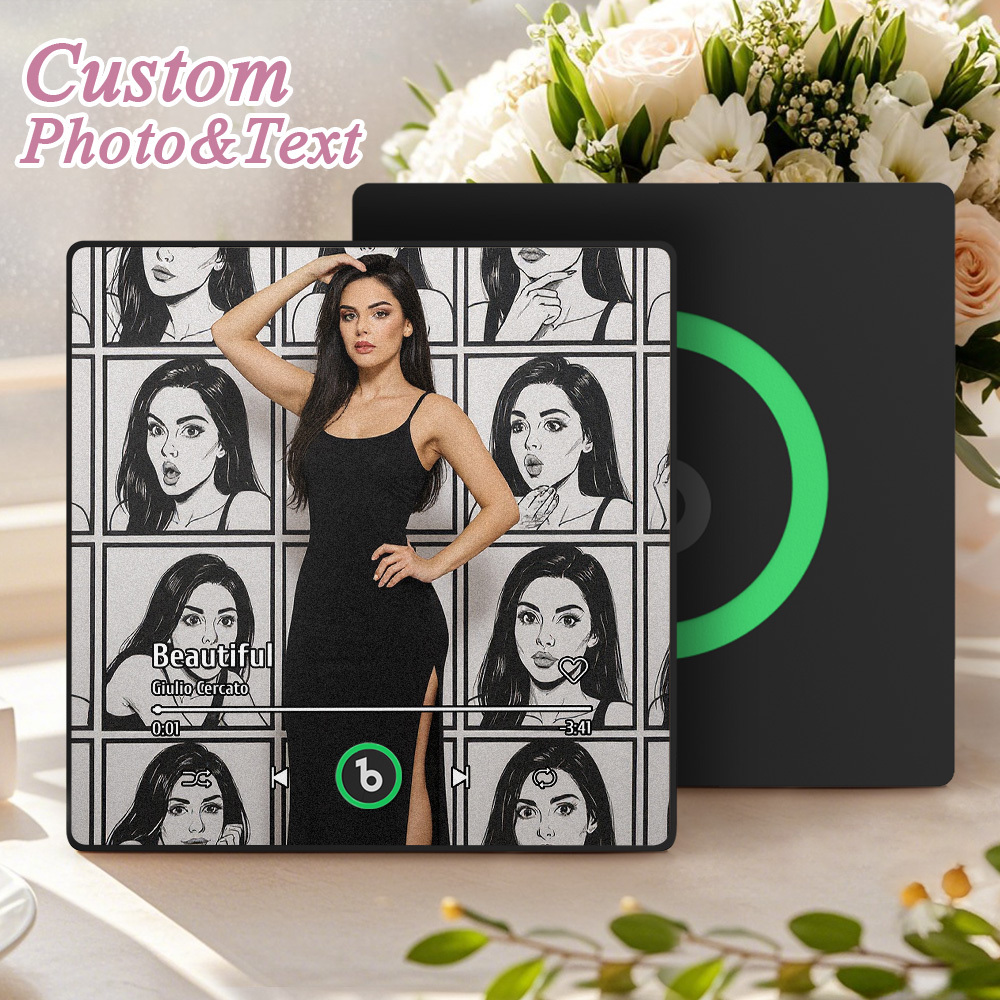 Figura De Retrato Personalizada, Estilo Joven Y Anciano, Imán Para Nevera, Música Que Se Puede Reproducir Sin Teléfono Móvil, Póster De Dibujos Animados, Imán Para Nevera Con Bluetooth. - MyFaceSocksES