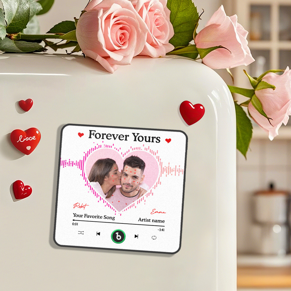 Imán Para Refrigerador Personalizado 'estamos Juntos Incluso Cuando Estamos Separados'. La Música Se Puede Reproducir Sin Teléfono Celular. Música Personalizada Con Nombre Y Foto. Imán Para Refrigerador Bluetooth. - MyFaceSocksES