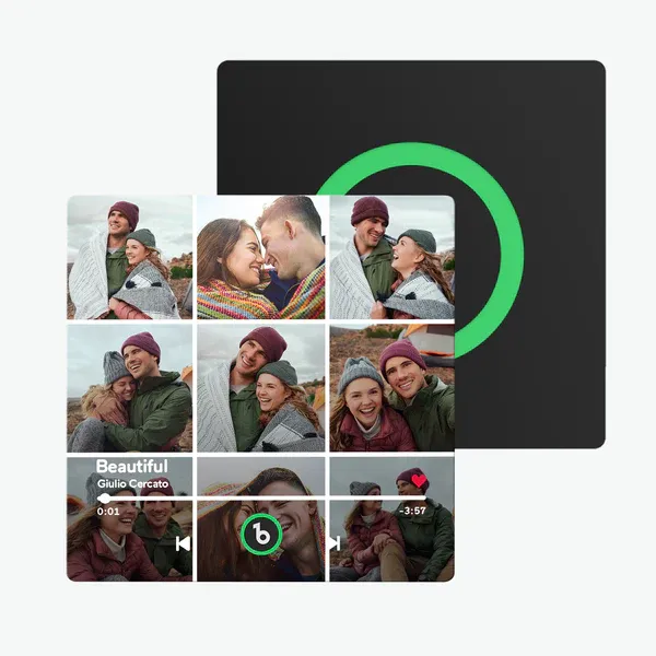 Imán De Nevera Personalizado Con Forma De Álbum. Imán De Nevera Musical Personalizado Que Reproduce Canciones. - MyFaceSocksES