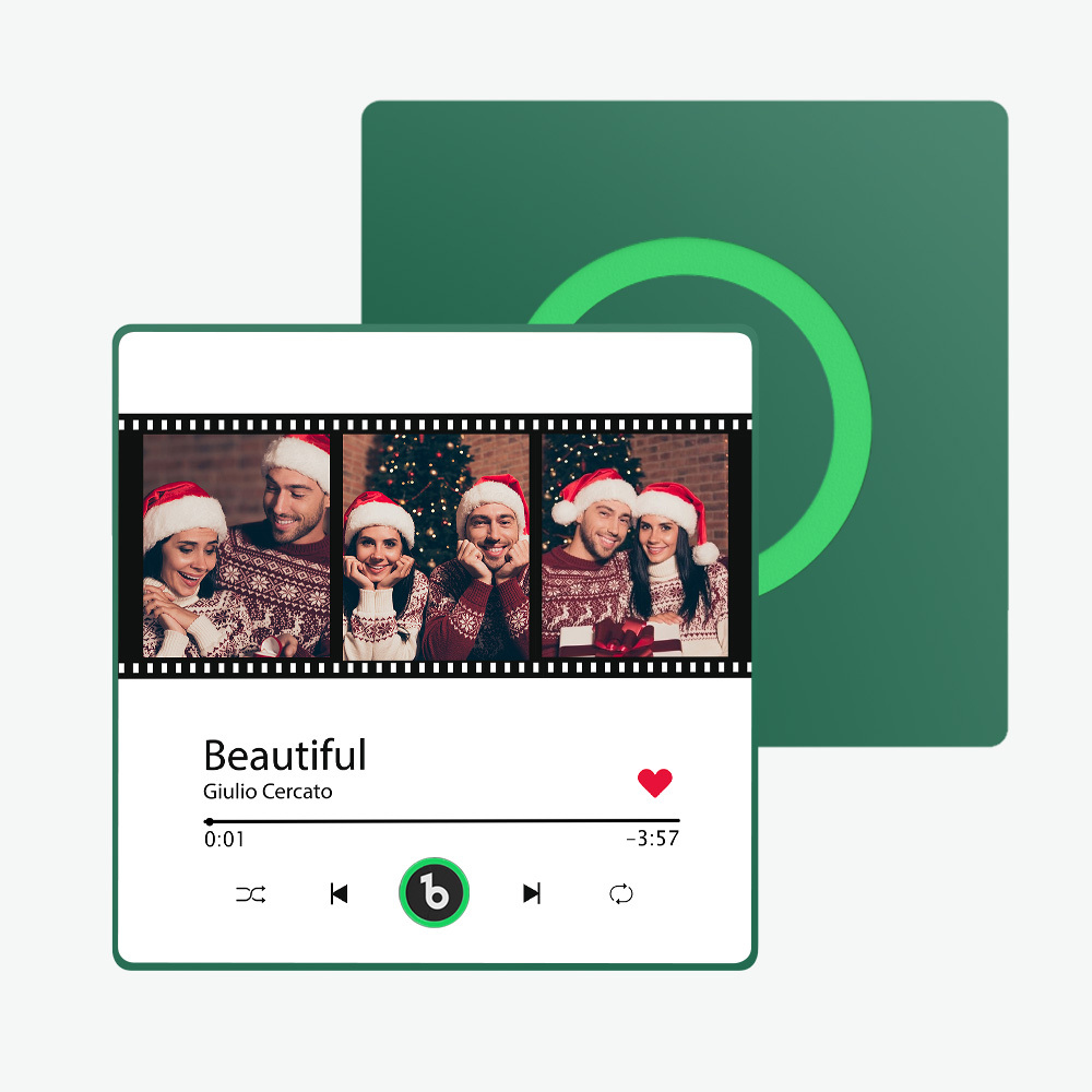 Imán De Nevera De Música Personalizado, Nueva Pegatina De Foto De Pared Musical Mejorada 4,0 Que Reproduce Música Sin Teléfono Móvil, Múltiples Estilos, Regalos Para Parejas - MyFaceSocksES