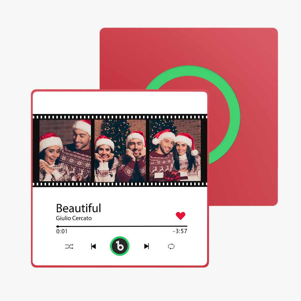 Imán De Nevera De Música Personalizado, Nueva Pegatina De Foto De Pared Musical Mejorada 4,0 Que Reproduce Música Sin Teléfono Móvil, Múltiples Estilos, Regalos Para Parejas - MyFaceSocksES