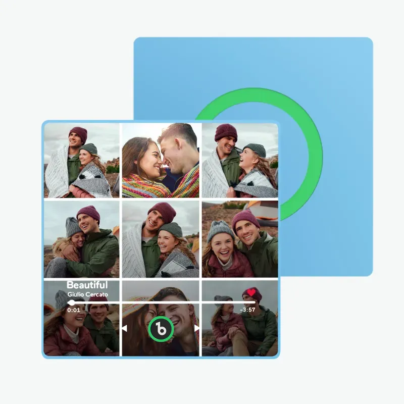 Imán De Nevera Musical Personalizado Con Marco Colorido. Álbum De Música. Adhesivo De Pared Con Foto Y Movimiento Musical Que Se Puede Reproducir. Regalo Para Parejas. - MyFaceSocksES