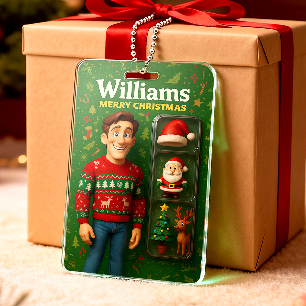 Figura De Acción Personalizada, Embalaje Estilo Caja De Juguetes, Regalo Artístico, Colgador De Coche Acrílico Personalizado, Regalo Para Madre, Diseño Plano Impreso En 2d. - MyFaceSocksES