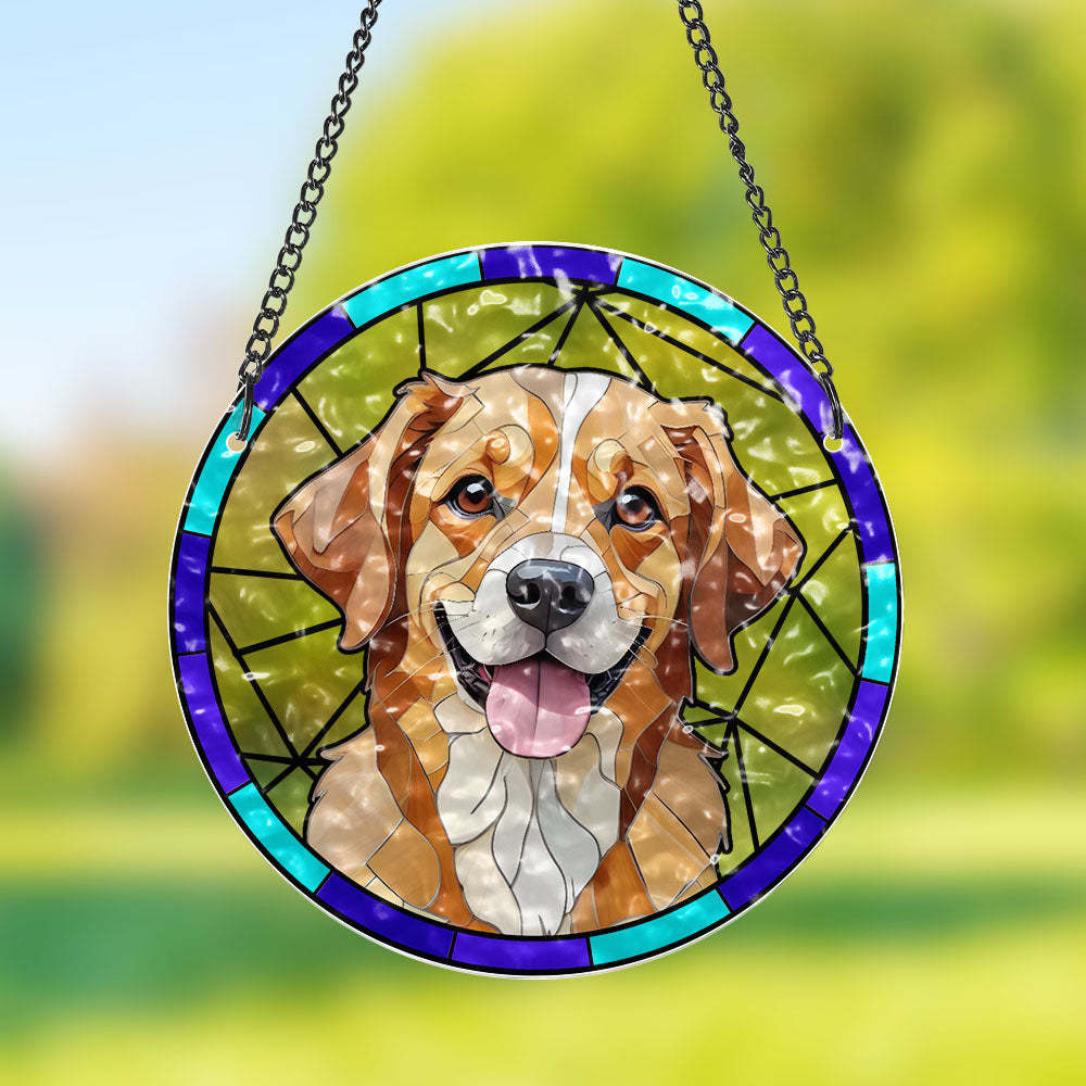Retrato Personalizado De Mascotas Suncatcher Recuerdo De Mascotas Ornamento Interior Regalos Para Amantes De Las Mascotas - MyFaceSocksES