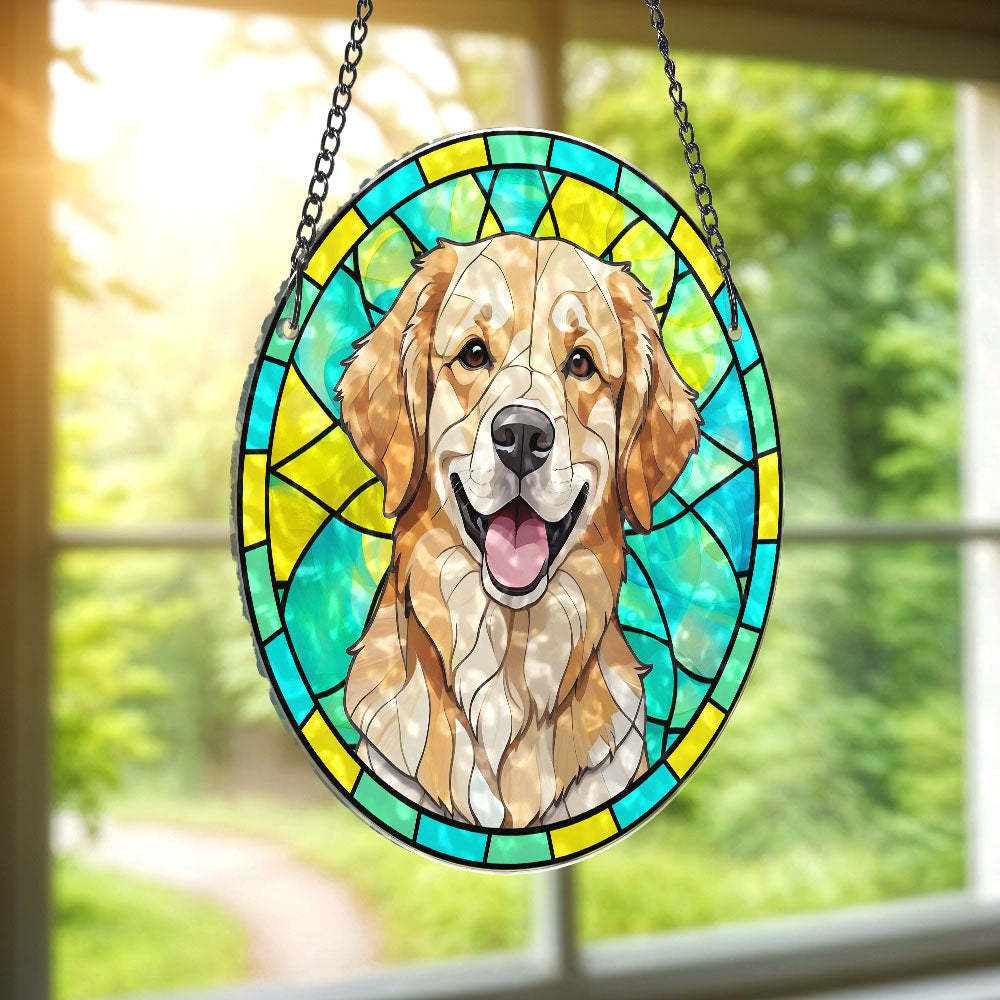 Regalos Personalizados Del Ornamento Conmemorativo Del Suncatcher Del Retrato Del Animal Doméstico Para Los Amantes De Las Mascotas - MyFaceSocksES