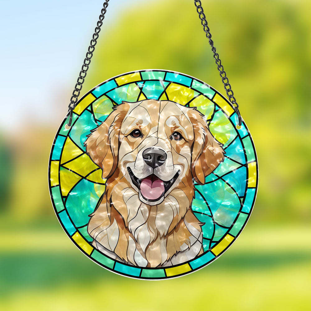 Regalos Personalizados Del Ornamento Conmemorativo Del Suncatcher Del Retrato Del Animal Doméstico Para Los Amantes De Las Mascotas - MyFaceSocksES