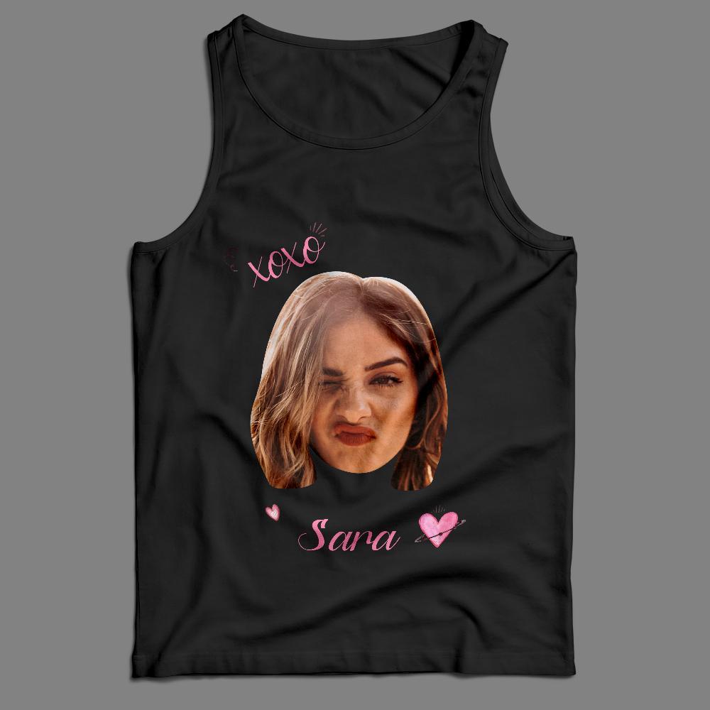 Camiseta Sin Mangas Con Cara Personalizada Xoxo - MyFaceSocksES