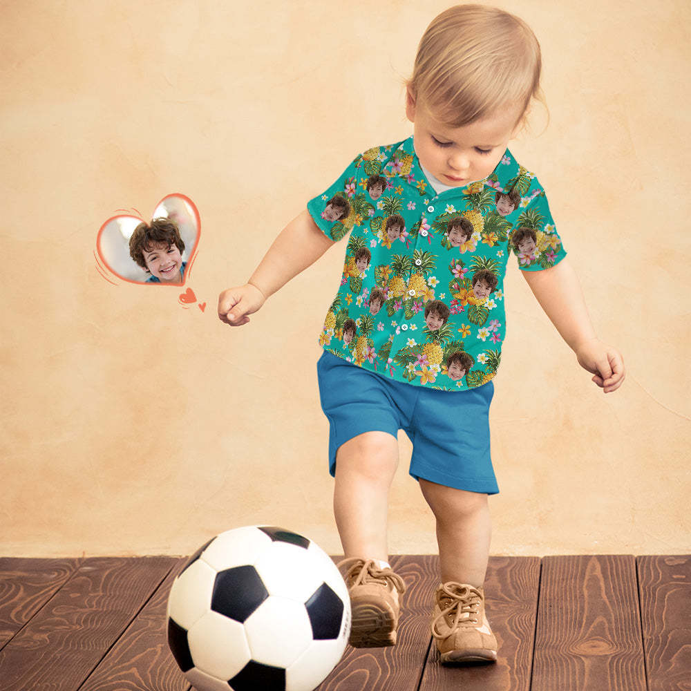 Foto Personalizada Camisa Hawaiana Traje De Pareja Padre-niño Usa Cara Camisa Hawaiana Regalo - MyFaceSocksES