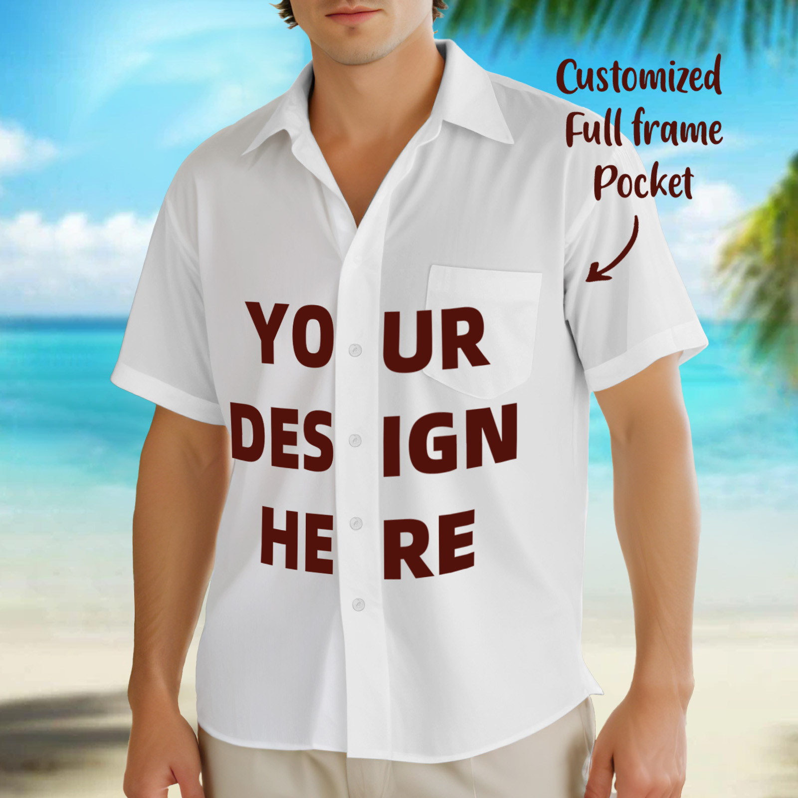 Camisa Hawaiana Personalizada Con Cara Camisa Aloha De Verano Tropical Personalizada Con Regalo De Bolsillo Para Los Amantes