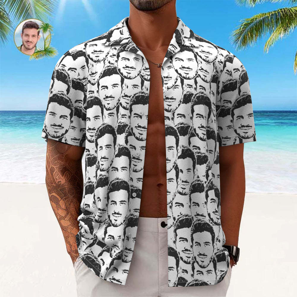 Camisa Hawaiana Con Cara Personalizada, Camisa Aloha Con Estampado Integral Para Hombre, Regalo - Cara De Puré De Estilo Cómico - MyFaceSocksES