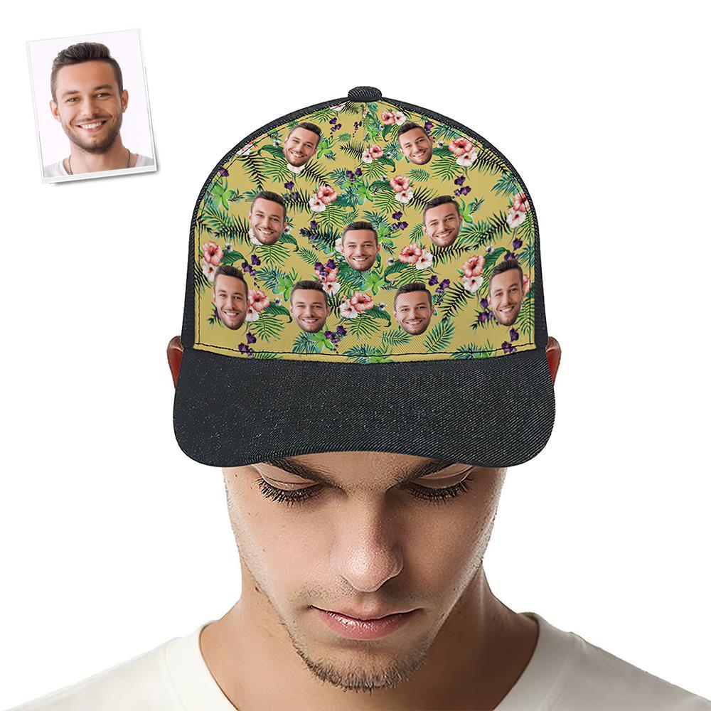 Gorra Personalizada Gorras De Béisbol Con Cara Personalizada Adultos Gorras De Moda Impresas Unisex Regalo - Estilo Hawaiano - MyFaceSocksES