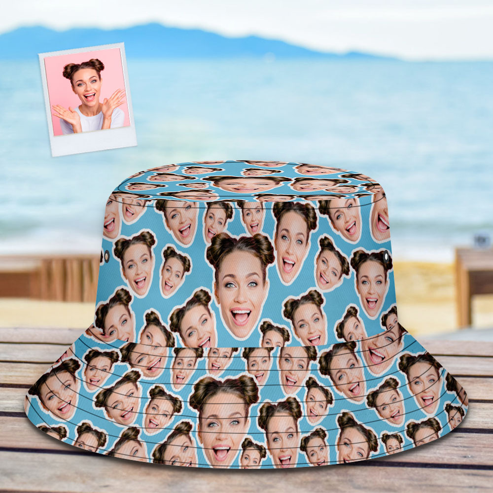 Sombrero Al Aire Libre Del Verano Del Sombrero Del Cubo De La Cara Unisex Del Sombrero Del Cubo De La Cara Del Puré De Encargo Para La Tarjeta Del Día De San Valentín - MyFaceSocksES