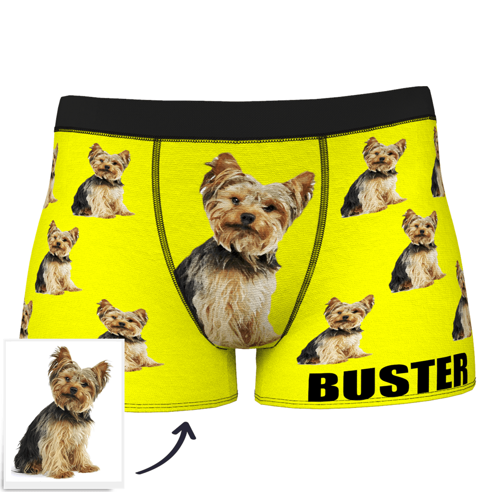 Custom Dog Boxer Shorts Painted Art Portrait - MyFaceSocks