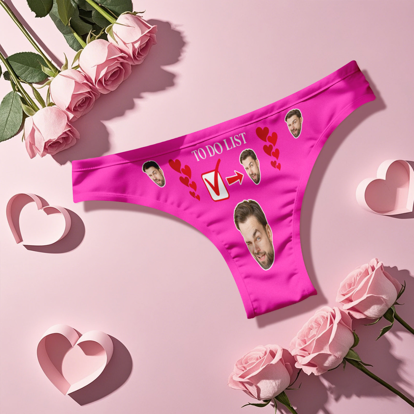 Lista De Tareas Pendientes Con Tanga Personalizada: Regalo De Tanga Personalizado Para Ella, Regalo De San Valentín - MyFaceSocksES