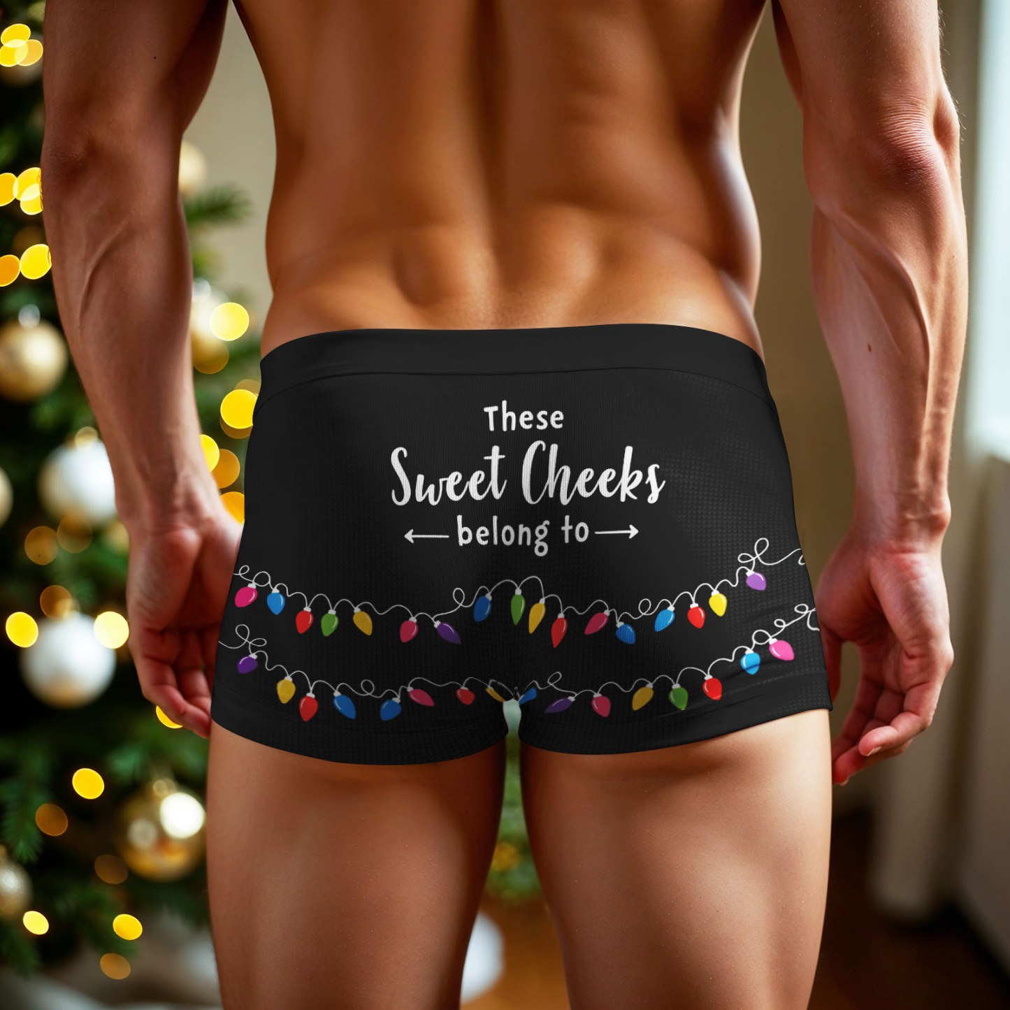Calzoncillos Bóxer Personalizados Para Hombre, Regalo De Papá Noel, Luces Navideñas, Foto Personalizada, Divertidos Calzoncillos Bóxer Para Hombre, Regalo De Navidad, San Valentín - MyFaceSocksES
