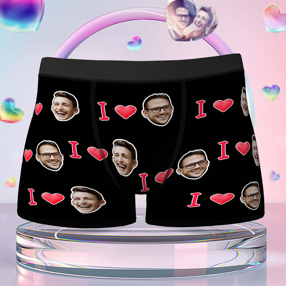 Custom I Love Your Face Boxer Briefs Regalos Lgbt Personalizados - MyFaceSocksES