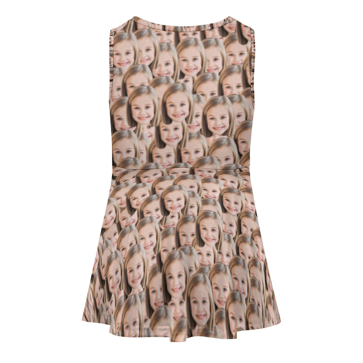 Vestido De Cara Personalizado Vestidos Hawaianos De Verano Personalizados Para Niñas Face Mash - MyFaceSocksES