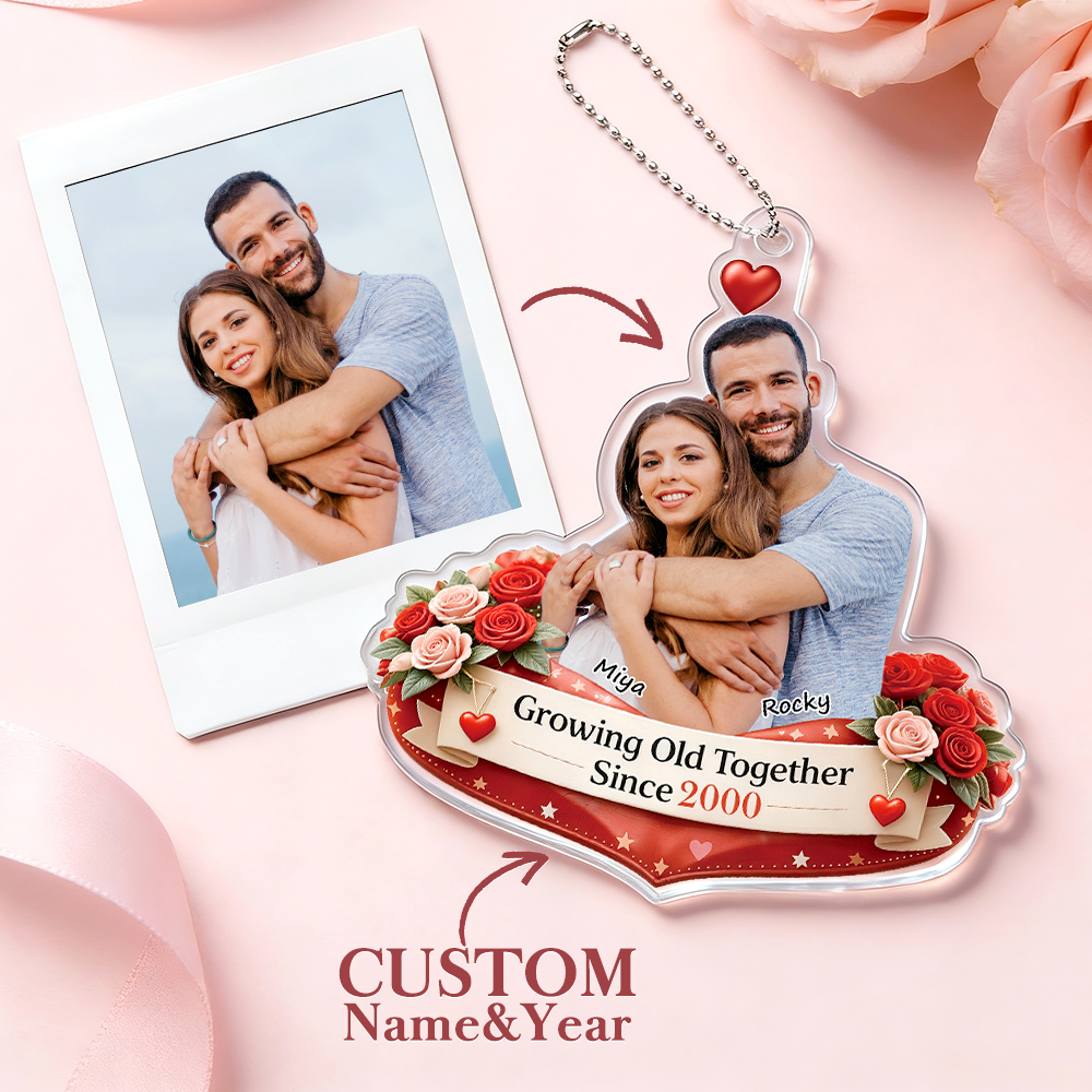 Percha De Coche Acrílica Personalizada, Regalo De San Valentín Para Un Momento Especial, Regalo Con Foto Personalizado Para Novios, Novias, Familiares Y Amantes. - MyFaceSocksES