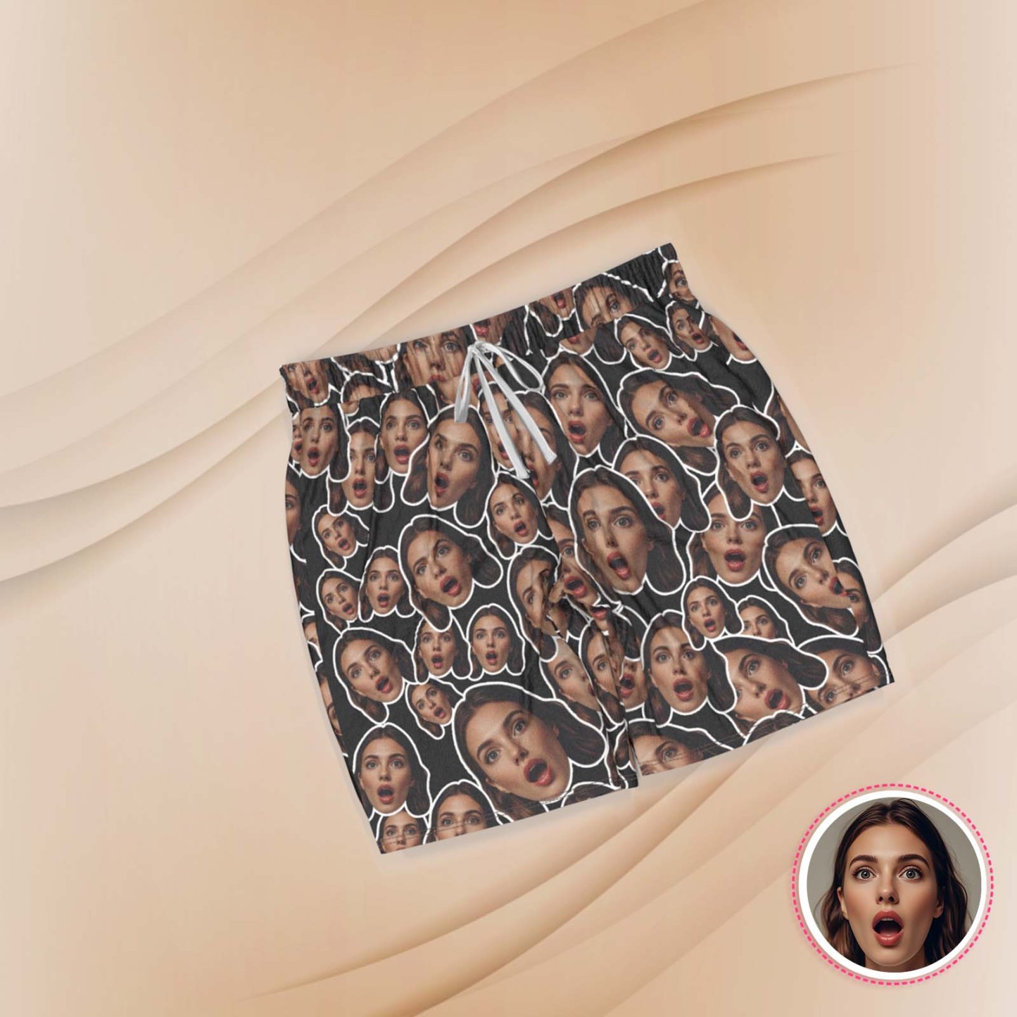 Pijamas De Manga Corta Con Cara Personalizada, Ropa De Dormir Azul Personalizada, Regalos De Amor - MyFaceSocksES