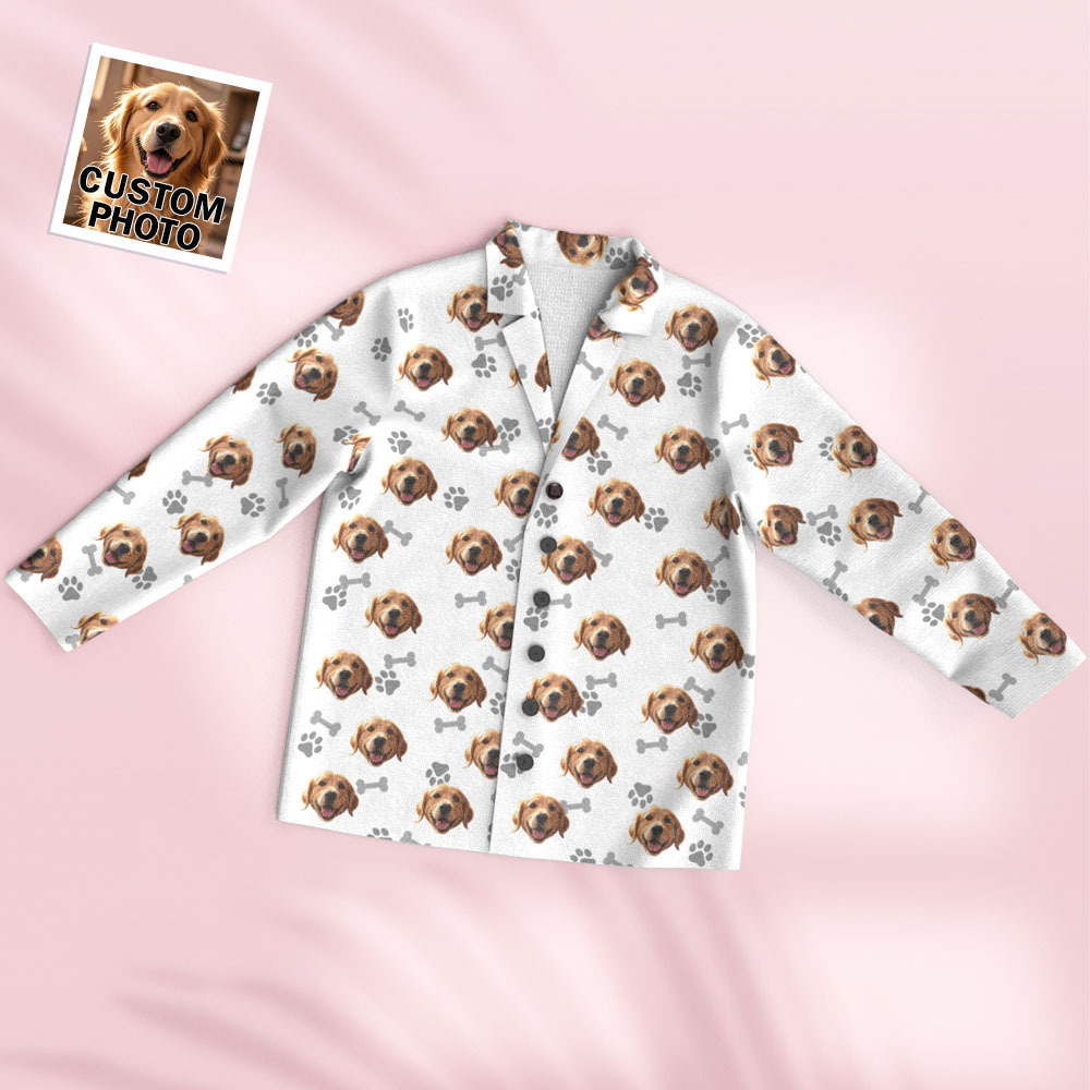 Pijamas De Manga Larga Con Cara Personalizada, Conjunto De Ropa De Dormir, Pijamas Personalizados Con Foto De Hueso - MyFaceSocksES
