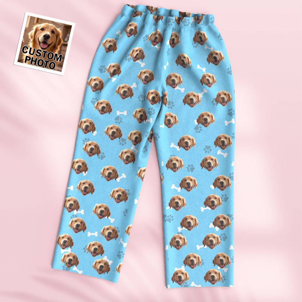 Pijamas De Manga Larga Con Cara Personalizada, Conjunto De Ropa De Dormir, Pijamas Personalizados Con Foto De Hueso - MyFaceSocksES